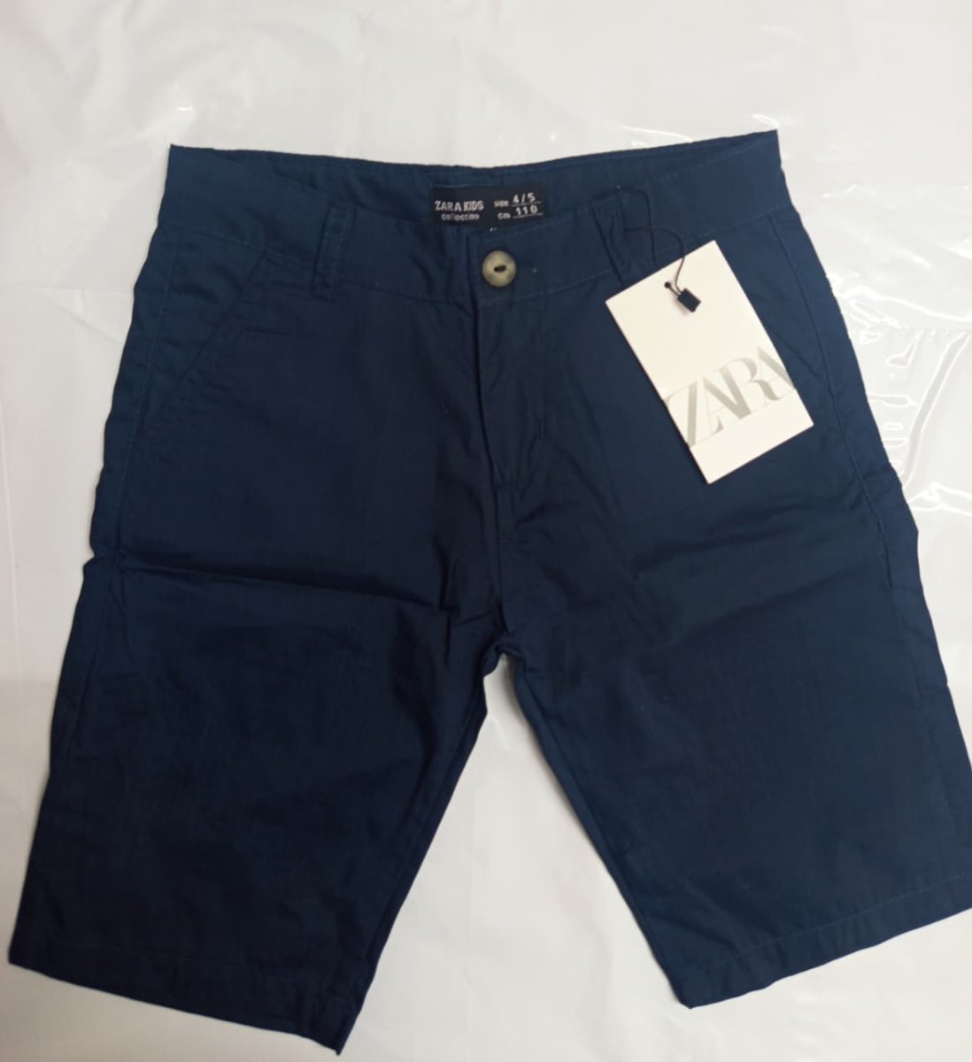 Blue cotton shorts