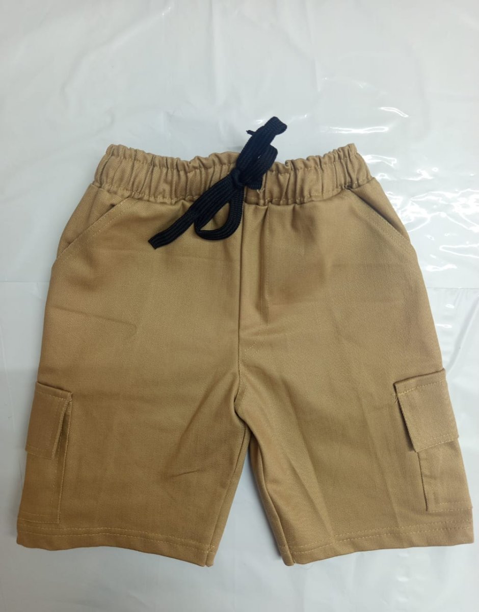 camel beown cotton shorts